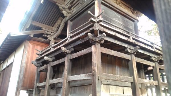 白鳥神社本殿の背面