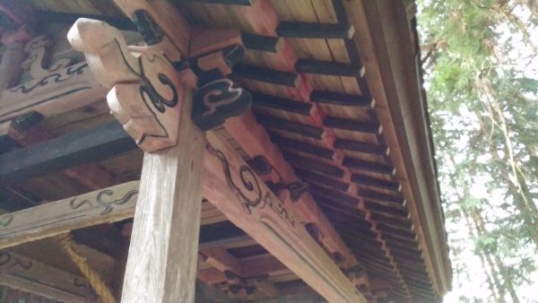 熱那神社随神門の軒下