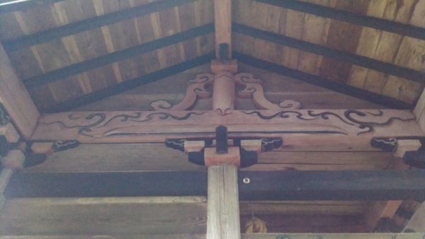 熱那神社随神門の妻壁