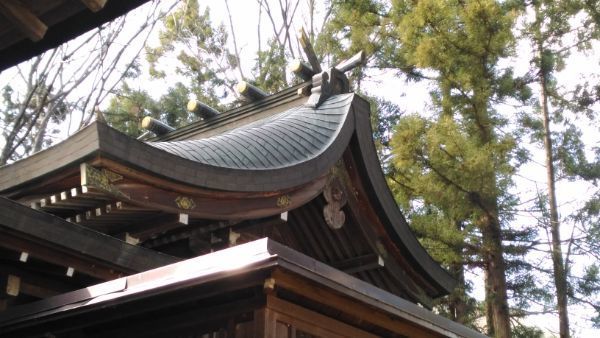 治田神社本殿の屋根