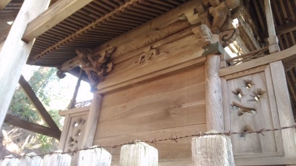 白山比咩神社本殿の背面