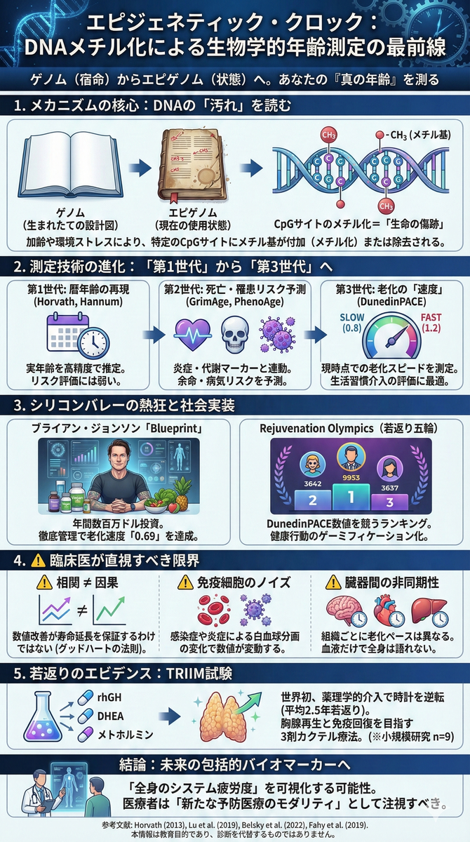 生物学的年齢は信頼できるか？エピゲノム解析とDNAメチル化の科学的