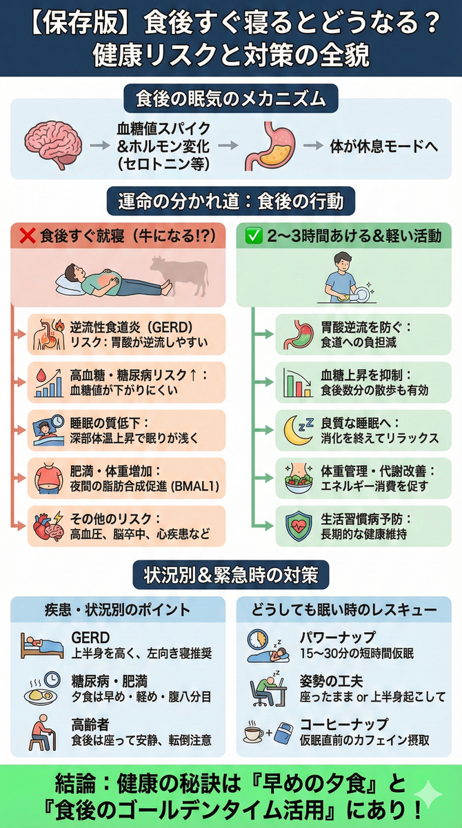 食べ て すぐ 横 に なる