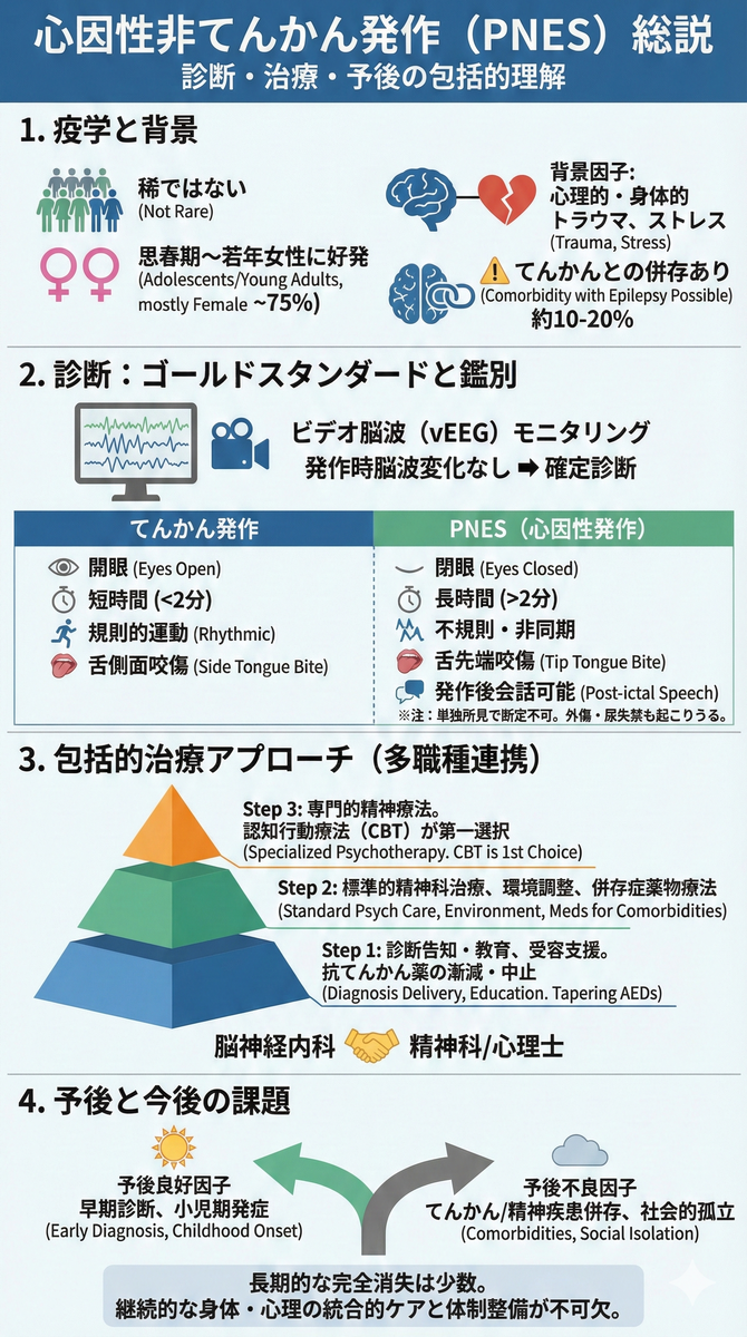心因性非てんかん発作（PNES）総説 - 医知創造ラボ ～脳神経内科医がAI