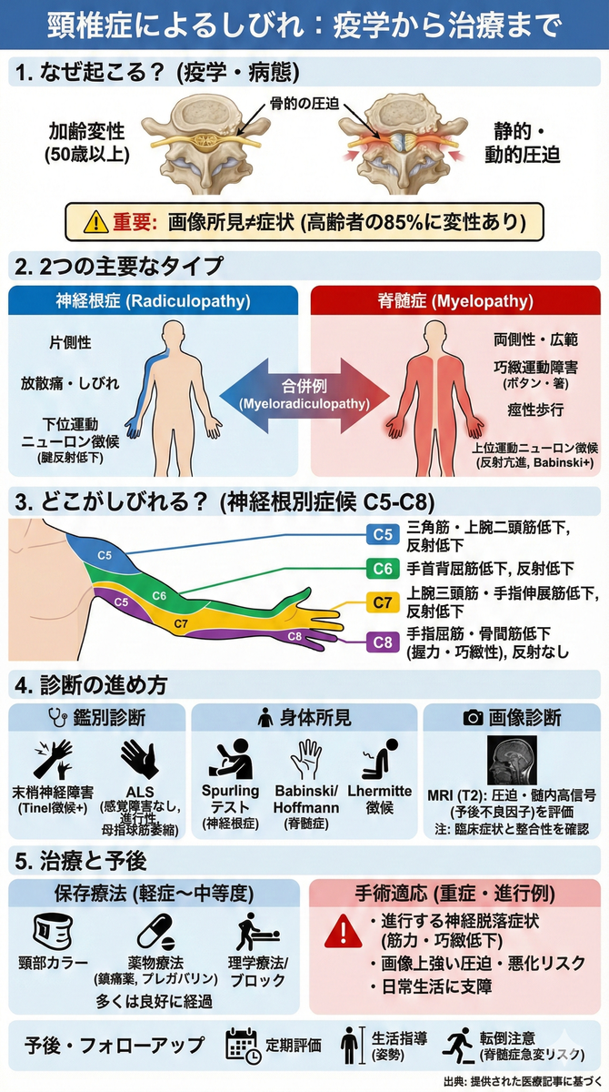 頸椎症によるしびれ：疫学から治療まで - 医知創造ラボ ～脳神経内科医