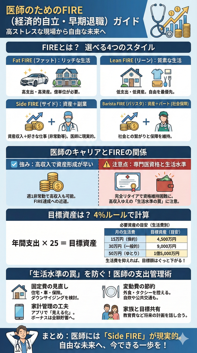医師が考えるFIRE（早期リタイア）：経済的自由で人生にゆとりを - 医知創造ラボ ～脳神経内科医がAIで紡ぐ最新医療情報～