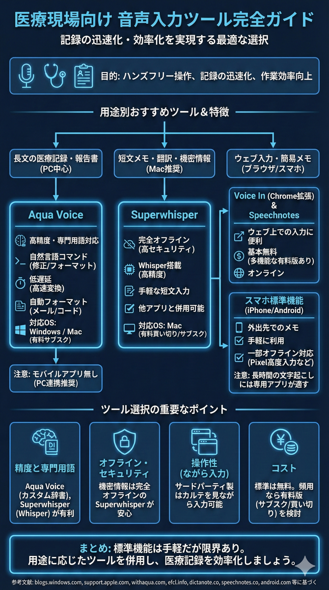 パソコンとスマートフォンの日本語音声入力ツールの比較とおすすめ