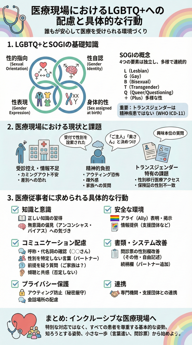 すべての患者さんに安心を届けるために:医療現場におけるLGBTQ+への配慮