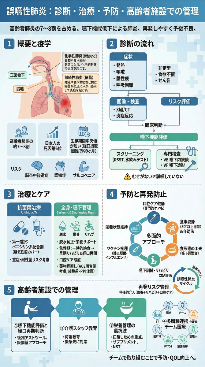 誤嚥性肺炎:診断・治療・予防・高齢者施設での管理