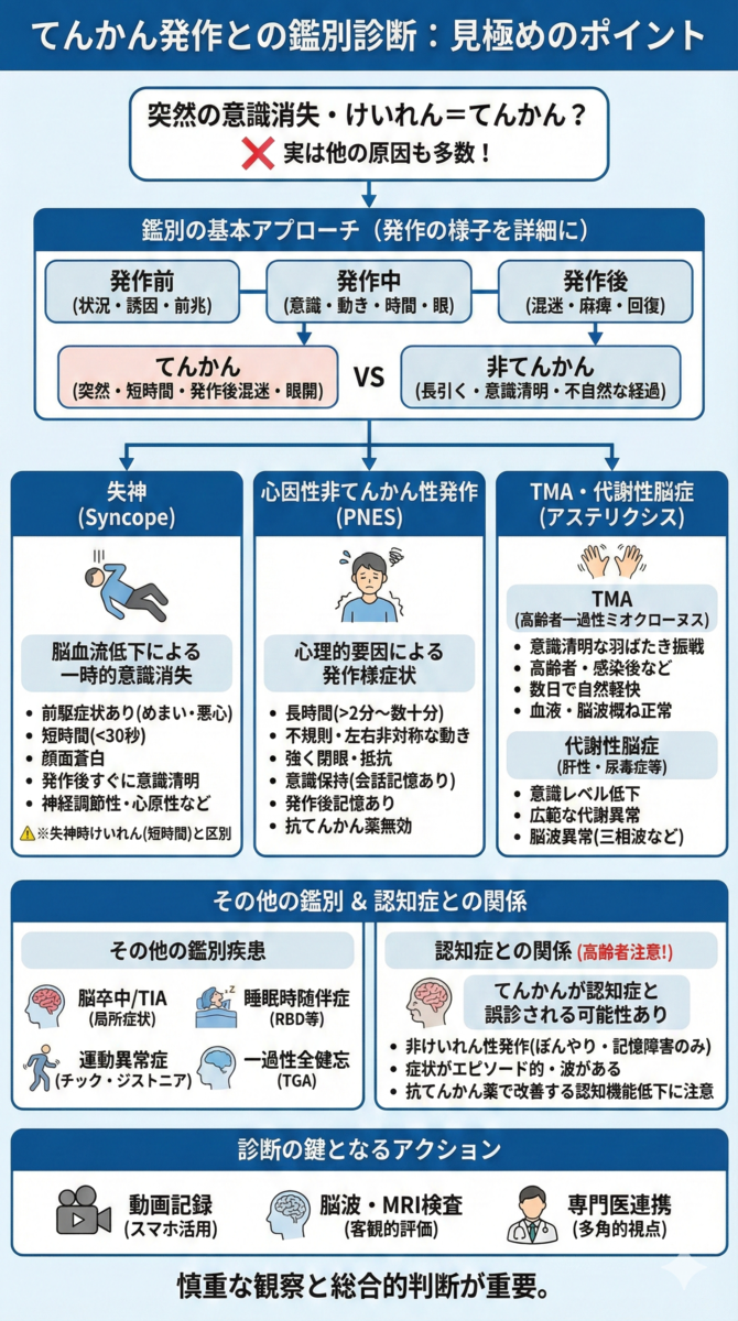 てんかん発作との鑑別診断 - 医知創造ラボ ~脳神経内科医がAIで紡ぐ最新医療情報~