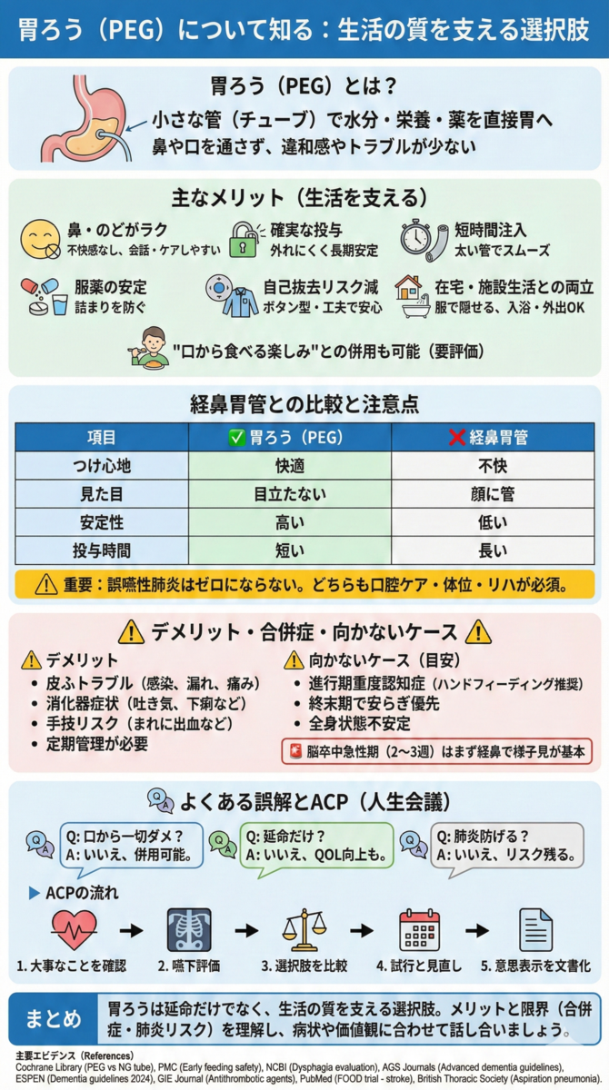 胃ろう(PEG)を延命だけのものと誤解していませんか?