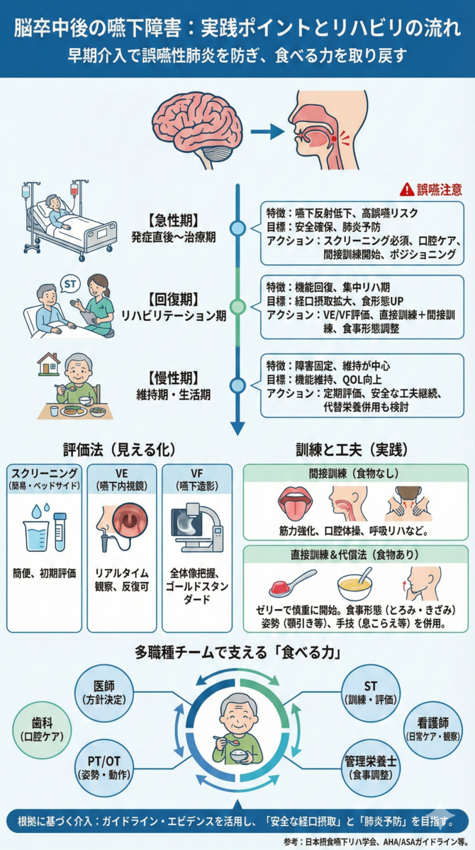 脳卒中後の嚥下障害に対する嚥下訓練の実践ポイント - 医知創造ラボ