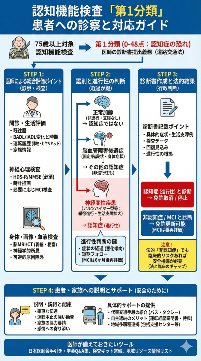 認知機能検査「第1分類」患者への診察と対応ガイド