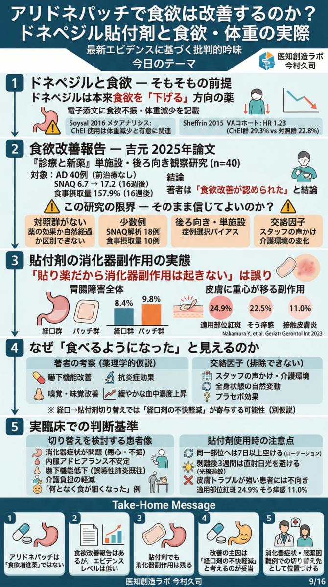 アリドネパッチで食欲は改善するのか?