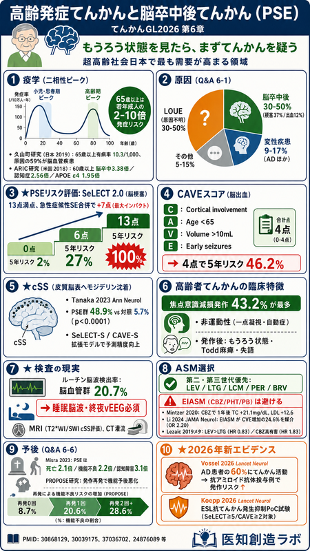 完全解説】高齢発症てんかんと脳卒中後てんかん（PSE）─ てんかん診療