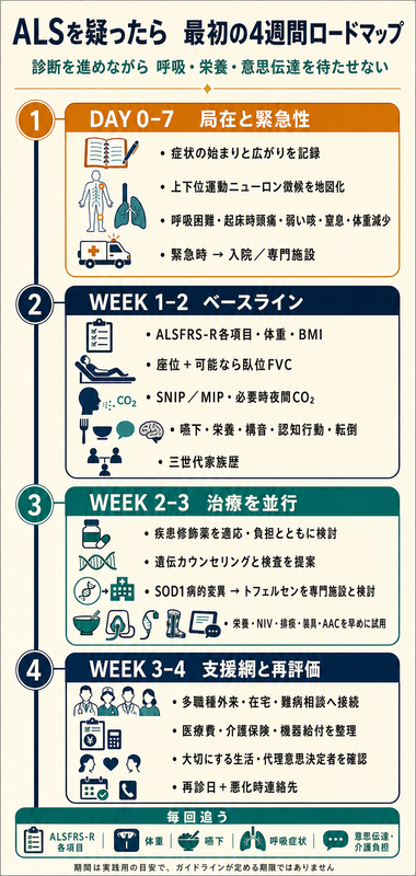 ALS診療の現在地2026：診断・遺伝・4つの疾患修飾薬と包括的ケア - 医