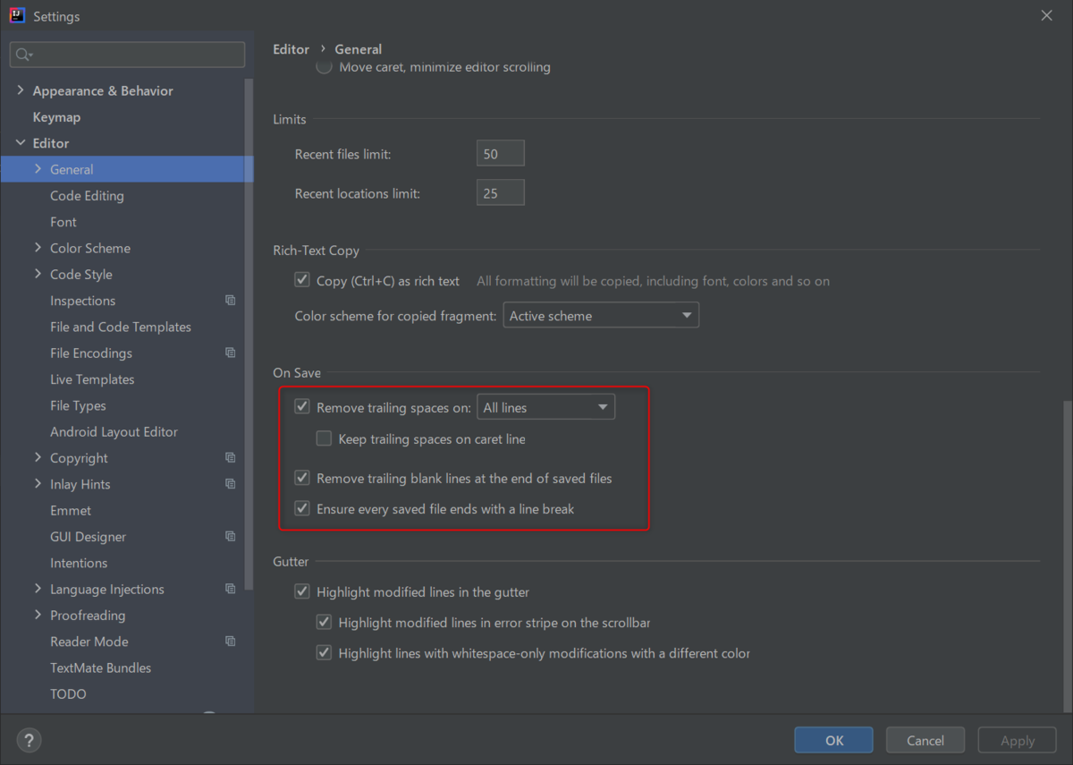 文末空白の自動削除