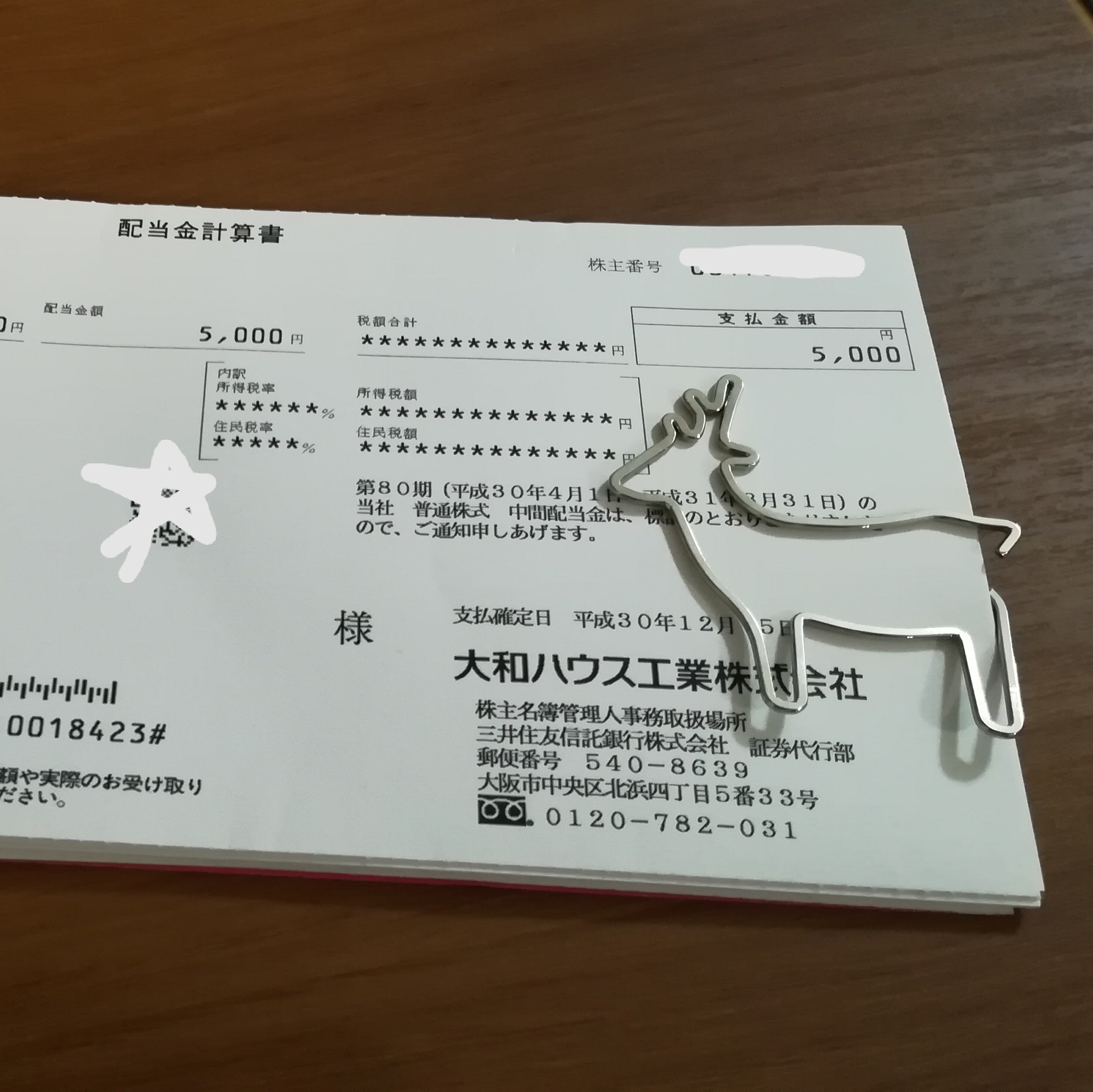 確定申告 はじめての配当控除 従業員持株会の配当金について アラサーolの投資記録ノート