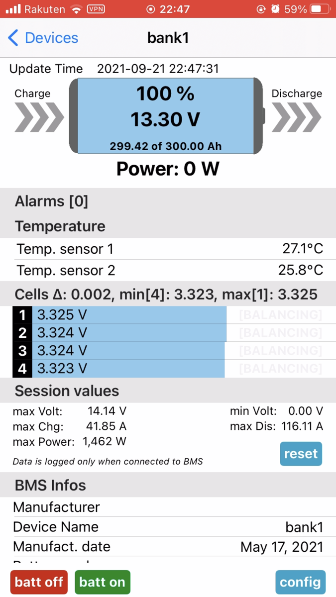 サブバッテリーのリチウム化 リン酸鉄リチウム Lifepo4 並列での充放電テスト キャンピングカーでサーフィンライフ