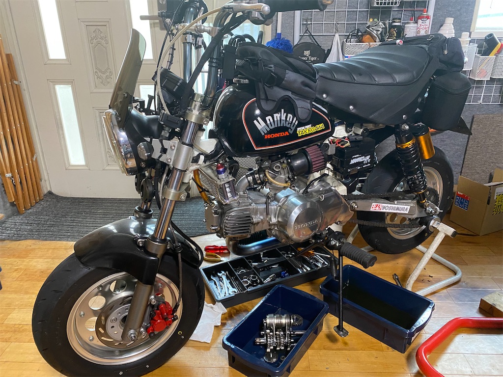 モンキーZ50J 5速クロスミッション載せ替え - hirodanの日記