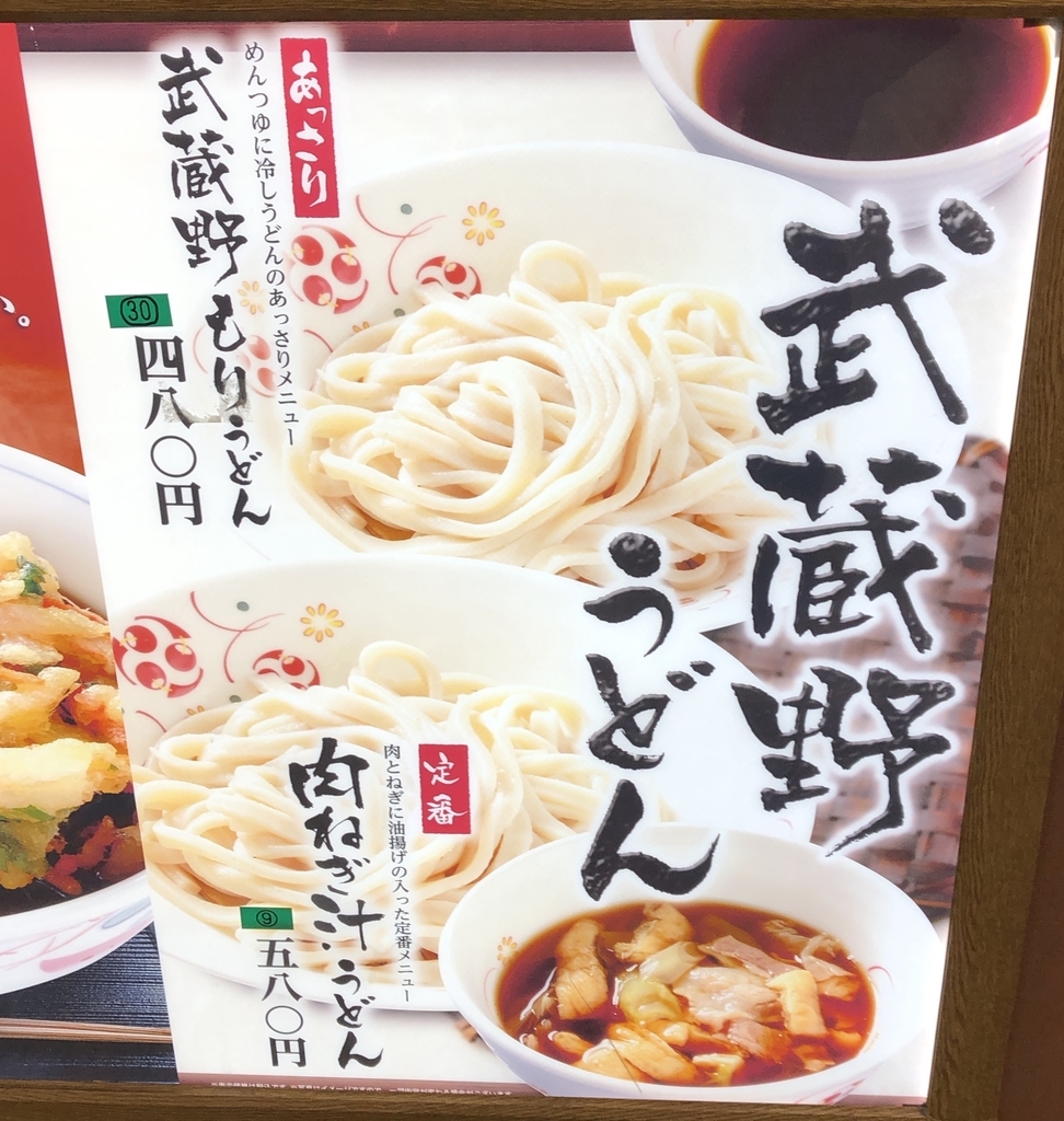 武蔵野うどんの看板