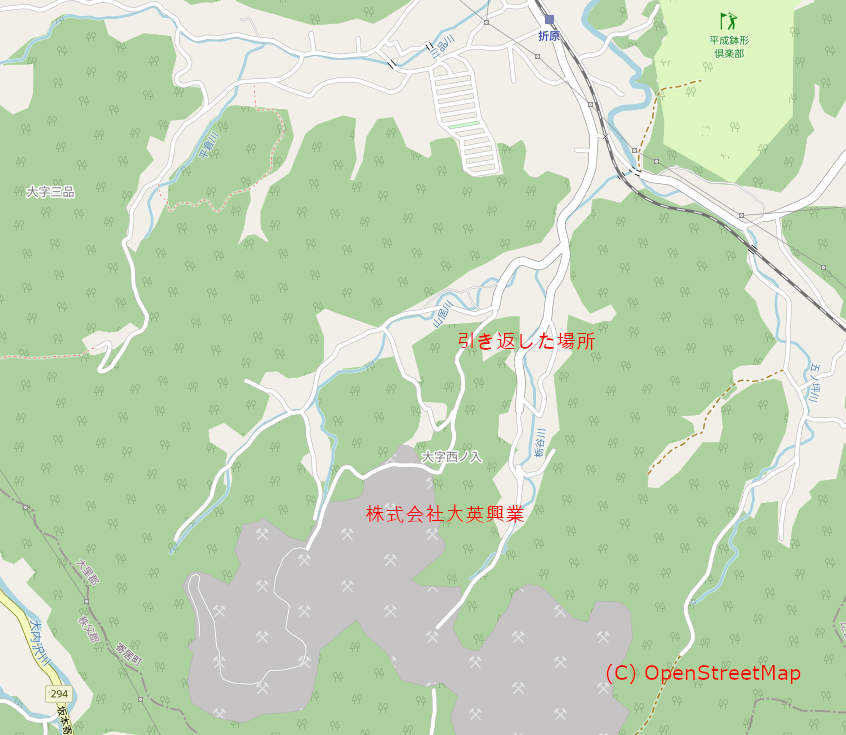 寄居の採石場の地図(修正版)