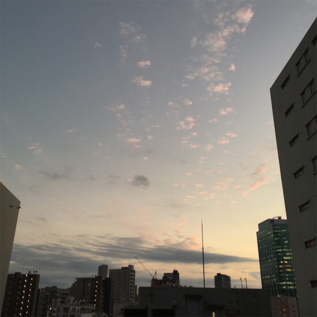 隔離生活からの夕景