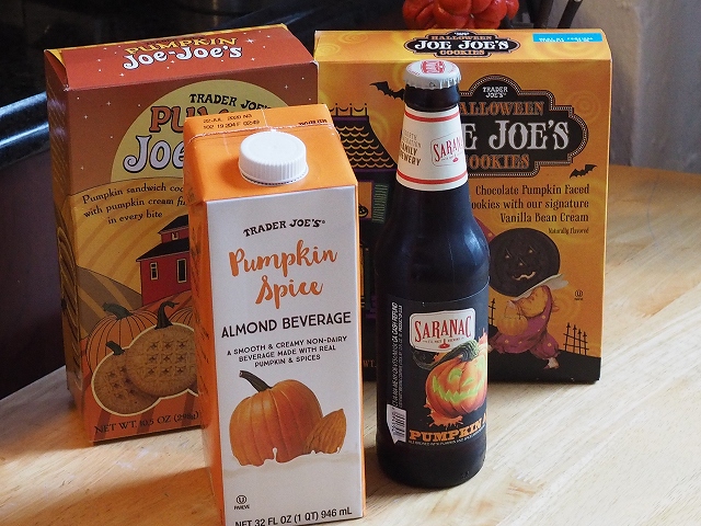 パンプキンクッキー、豆乳、ビール