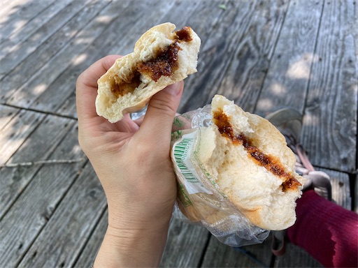 沼田名物の味噌パン　甘い味噌が入っていて、美味しかったです。
