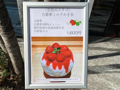 普通の古都華を使ったかき氷