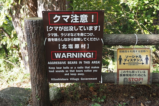 こんな所にもクマ注意が！