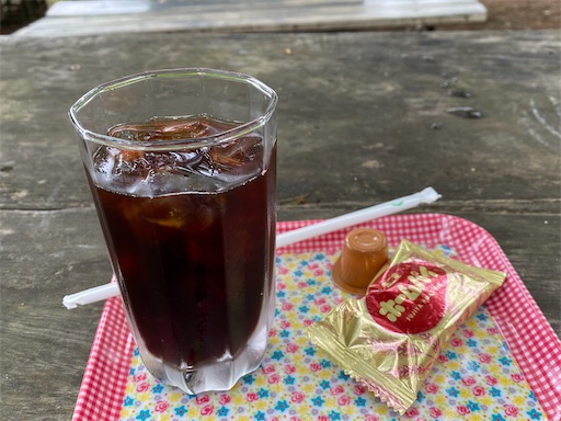 青天狗のアイスコーヒーで休憩
