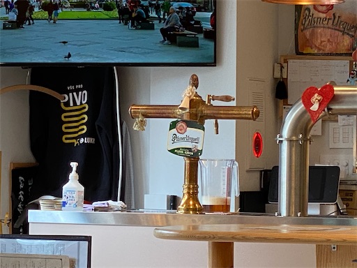 ビールを注ぐ場所