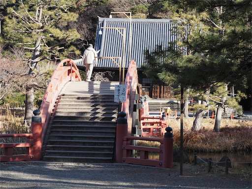 珍しく、この太鼓橋も渡れます！