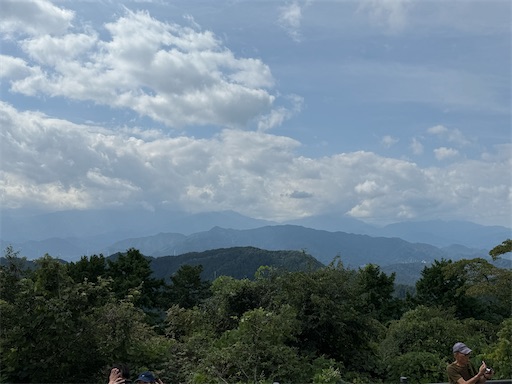 高尾山山頂　富士山は見えませんでした。