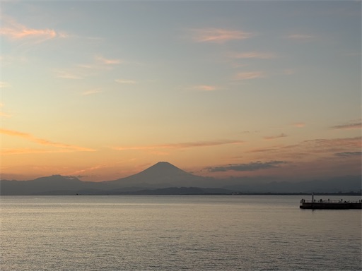 江の島弁天橋からの富士山