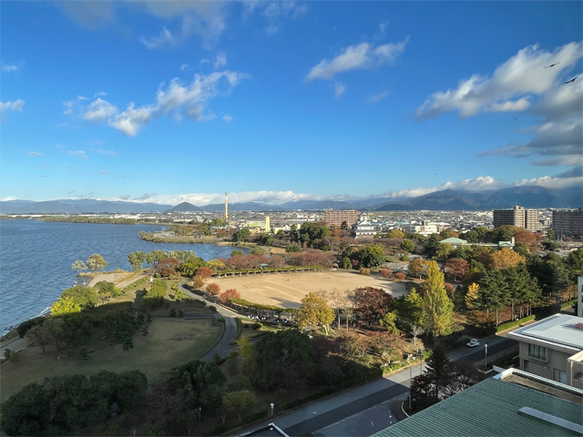 ホテルの部屋からの眺め