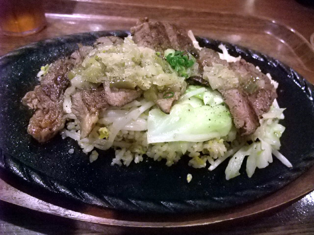 ねぎ塩ステーキチャーハン