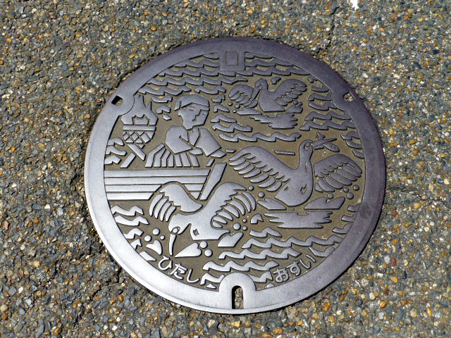 マンホール（大分県日田市豆田町みゆき通り）