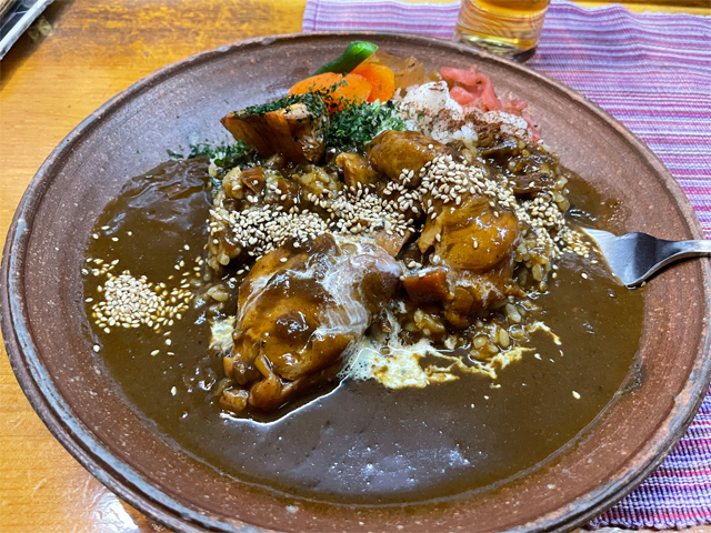 チキンのせカレー