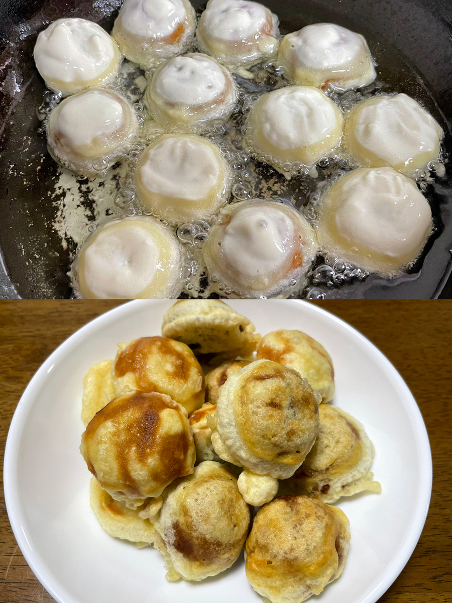 薄皮ひとくちまんじゅうの天ぷら