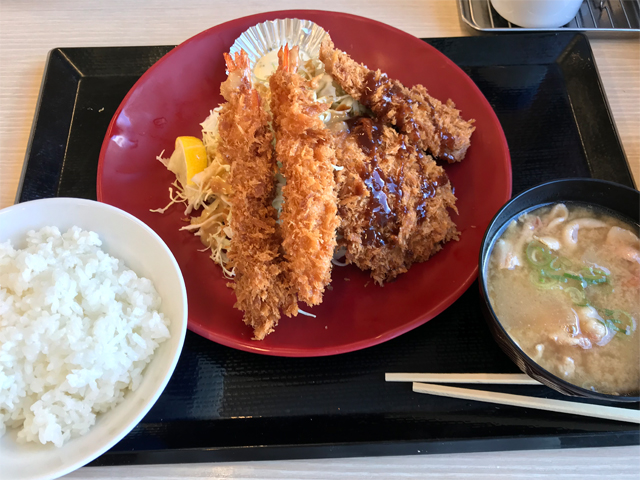 海老・ヒレカツ定食