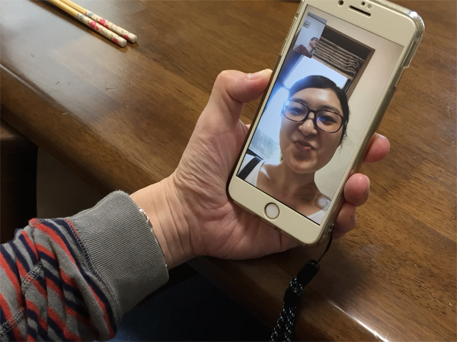 フェイスタイムでも丸顔の次女