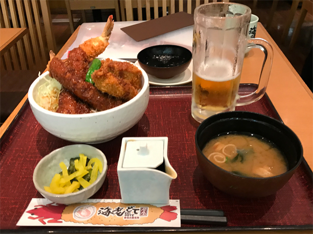 海老ヒレかつソース丼定食