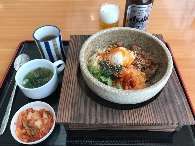 スター・アイル 大阪歴史博物館店の石焼き 牛カルビ ビビンバ