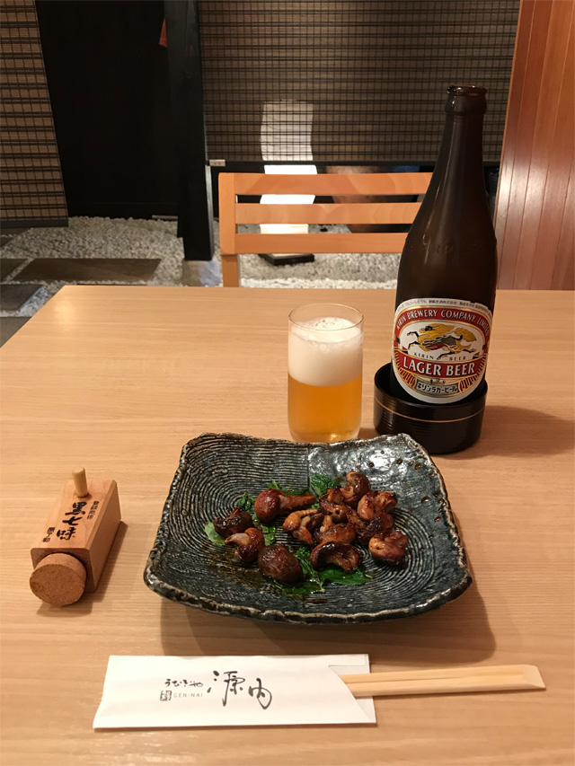 肝焼きとキリンラガー