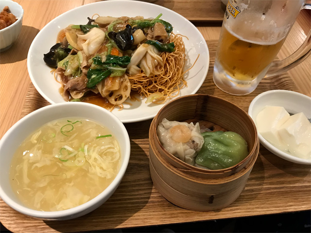 あんかけかた焼そばセット