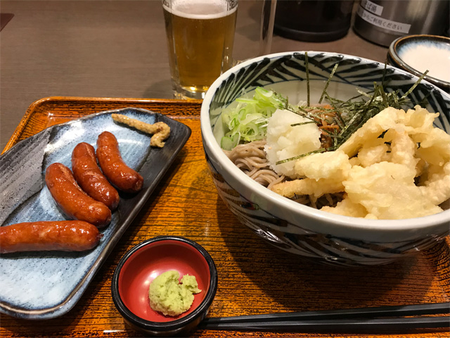 冷し筍天おろしそば