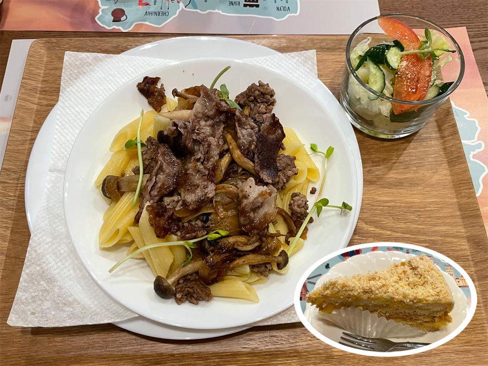 ウクライナ風近江牛パスタ