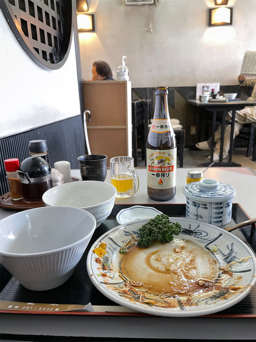 完食したロースみそかつ定食